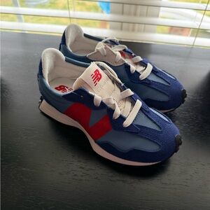 New Balance Kids Wide Navy Blue & Red Athletic Sneakers